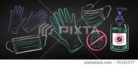 Chalk drawn protection items 70181577