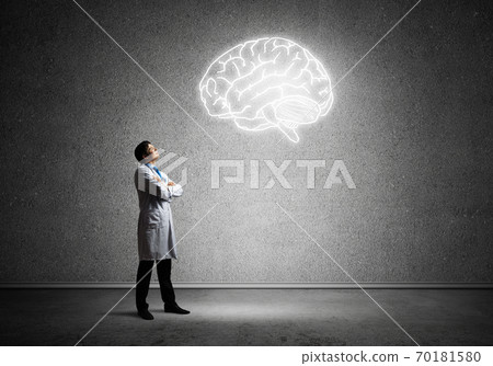 Neuroscience and brain research concept Neuroscience and brain research concept 70181580