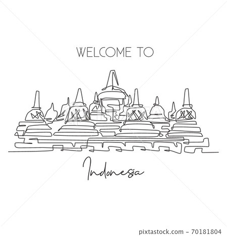 Single Continuous Line Drawing Candi Borobudur Stock Illustration 70181804 Pixta Single Continuous Line Drawing Candi Borobudur Stock Illustration 70181804 Pixta