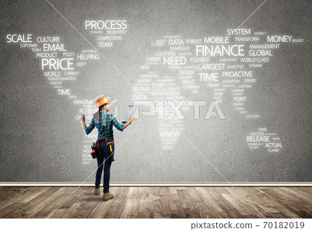 Construction concept and globalization Construction concept and globalization 70182019
