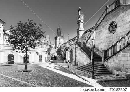 Historical staircase from Kampa to Charles Bridge, Prague, Czech Republic Historical staircase from Kampa to Charles Bridge, Prague, Czech Republic 70182207