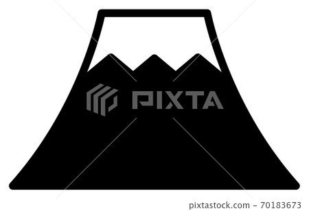 Illustration of Mt. Fuji (single color ver.) 70183673