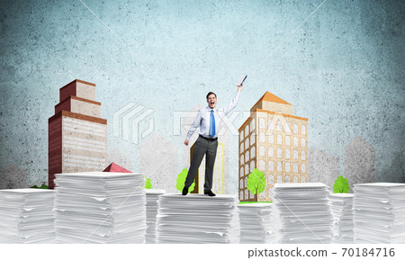 Study hard to become successful businessman. 70184716