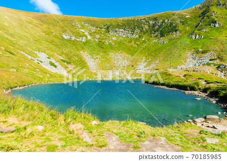 Blue lake in mountains 70185985