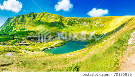 Blue lake in mountains 70185986