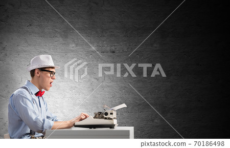 Creative inspiration of young writer. 70186498