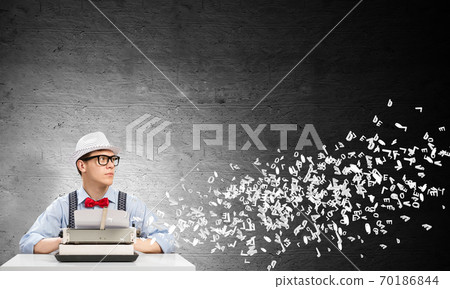 Creative inspiration of young writer. Creative inspiration of young writer. 70186844