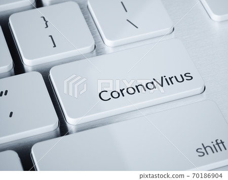 Keyboard with corona virus key Keyboard with corona virus key 70186904