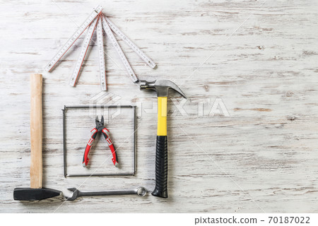 Instruments on wooden table 70187022