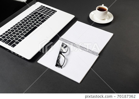 Still life of office workplace with laptop 70187362