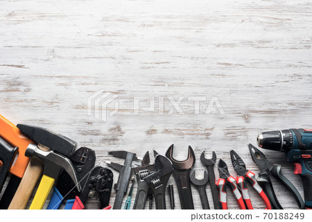 Instruments on wooden table 70188249