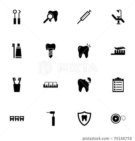 Dental - Flat Vector Icons - Stock Illustration [70188758] - PIXTA