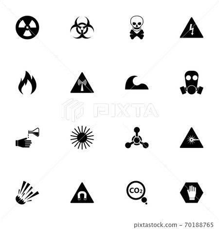 Danger - Flat Vector Icons 70188765