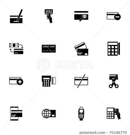 Credit Cards - Flat Vector Icons 70188770