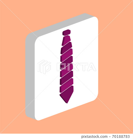 Necktie Simple vector icon. Illustration symbol design template for web mobile UI element. Perfect color isometric pictogram on 3d white square. Necktie icons for business project. Necktie Simple vector icon. Illustration symbol design template for web mobile UI element. Perfect color isometric pictogram on 3d white square. Necktie icons for business project. 70188783