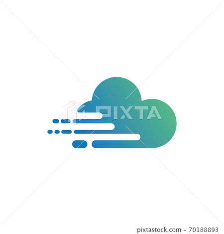 Cloud template vector icon illustration - Stock Illustration [70188893 ...