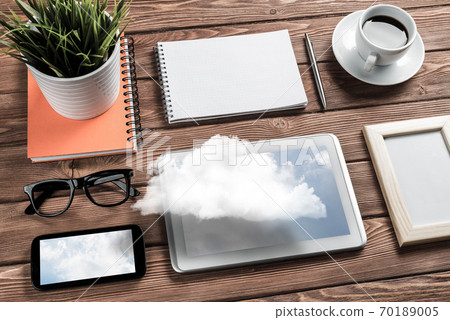 Concept of modern business workplace. 70189005