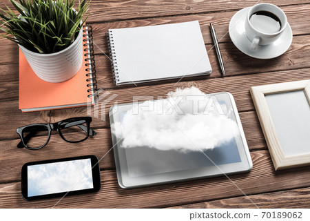 Concept of modern business workplace. 70189062