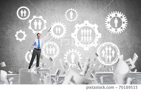Study hard to become successful businessman. 70189515