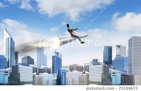 Business success and targets achievement concept. Business success and targets achievement concept. 70189655