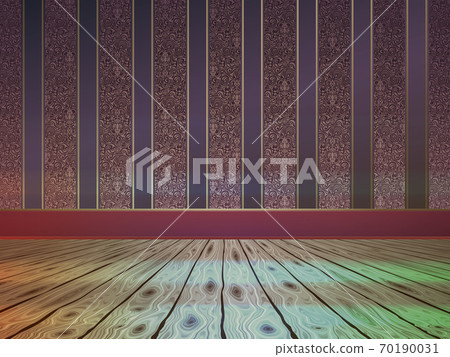 Empty luxury room with wooden plank floor,... - Stock Illustration  [70190031] - PIXTA