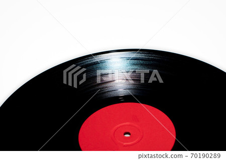 Detail of 33 rpm vinyl record 70190289