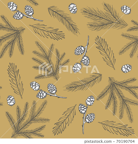 Xmas Seamless pattern with Christmas Tree... - Stock Illustration ...