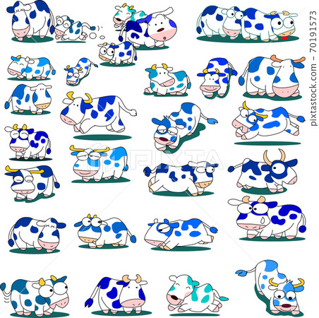 A collection of comical cuts of cows A collection of comical cuts of cows 70191573
