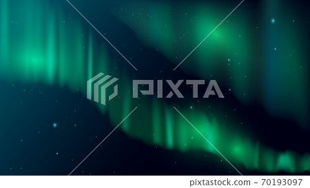 Background of night sky and aurora (illustration) 70193097