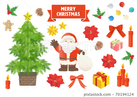 Assorted set of Christmas motifs Vector illustration Assorted set of Christmas motifs Vector illustration 70194124