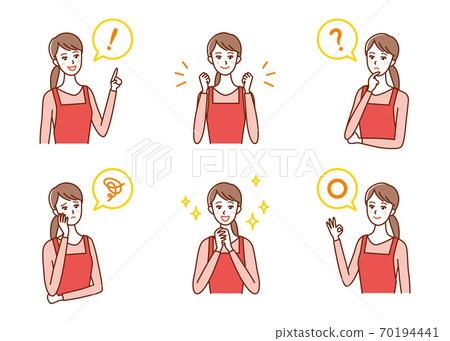 Housewives with various facial expressions Housewives with various facial expressions 70194441