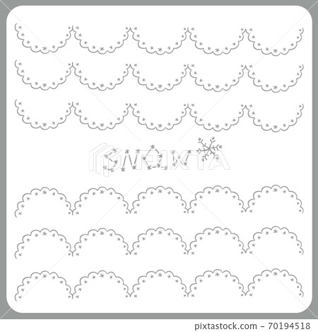 Snow fluffy line set-silver - Stock Illustration [70194518] - PIXTA