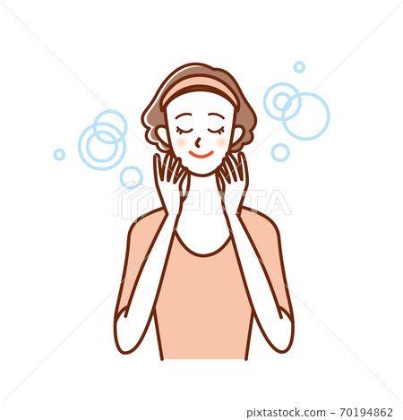 Women in their 30s and 40s with various facial expressions thinking about skin care Women in their 30s and 40s with various facial expressions thinking about skin care 70194862