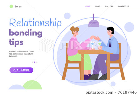Relationship bonding tips for young couple a vector landing page template Relationship bonding tips for young couple a vector landing page template 70197440