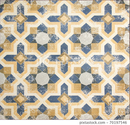 Colorful vintage ceramic tiles wall decoration. Turkish ceramic tiles wall background Colorful vintage ceramic tiles wall decoration. Turkish ceramic tiles wall background 70197546
