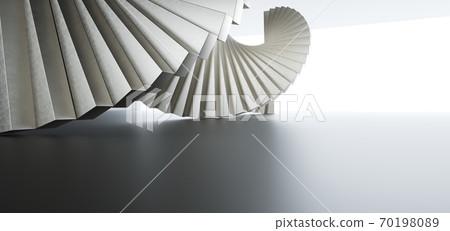 Luxury parametric abstract architectural minimalistic background. Contemporary showroom. Modern black exhibition Empty gallery. Stand, gold table. Interior backlight. 3D illustration and rendering. Luxury parametric abstract architectural minimalistic background. Contemporary showroom. Modern black exhibition Empty gallery. Stand, gold table. Interior backlight. 3D illustration and rendering. 70198089