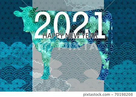 Japanese New Year's card Zodiac background Japanese New Year's card Zodiac background 70198208