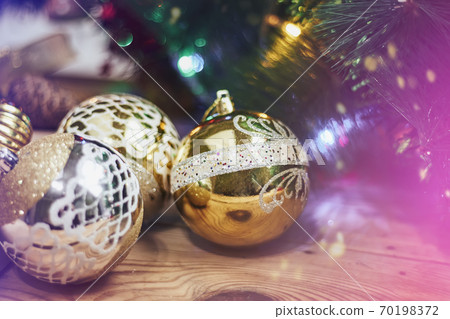 Christmas background with festive decorations 70198372