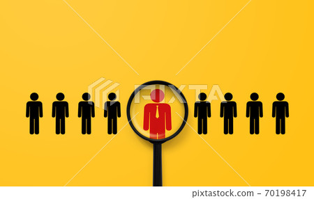 Human resource management and recruitment employment business concept 70198417