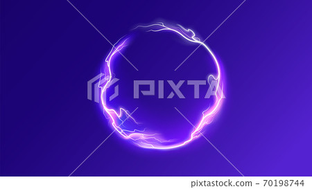 Thunderbolt lightning ball round shape Thunderbolt lightning ball round shape 70198744