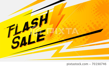 Flash sale yellow template background Flash sale yellow template background 70198746