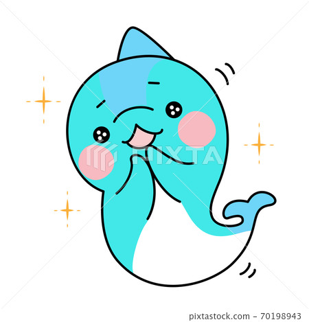 海豚乞求甜心插畫素材 海豚乞求甜心插畫素材 70198943