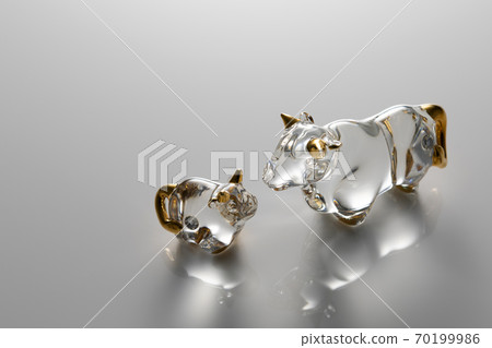 新年賀卡材料，父母和孩子 70199986