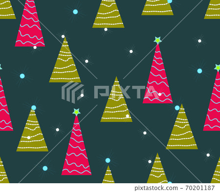 Christmas seamless pattern. Vector background - Stock Illustration ...