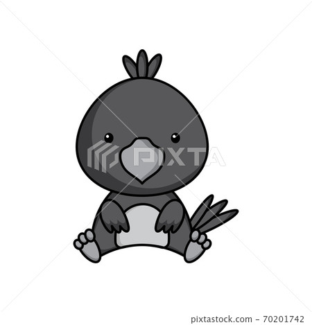 Cute business raven icon on white background. Mascot cartoon animal character design of album, scrapbook, greeting card, invitation, flyer, sticker, card. Flat vector stock illustration. Cute business raven icon on white background. Mascot cartoon animal character design of album, scrapbook, greeting card, invitation, flyer, sticker, card. Flat vector stock illustration. 70201742