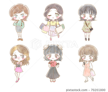 Fashionable girl 3 ・ C pattern 70201800