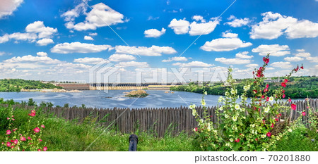 Dnieper hydroelectric power station in Zaporozhye, Ukraine Dnieper hydroelectric power station in Zaporozhye, Ukraine 70201880