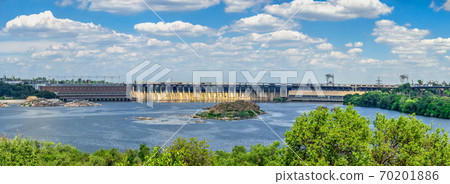 Dnieper hydroelectric power station in Zaporozhye, Ukraine 70201886