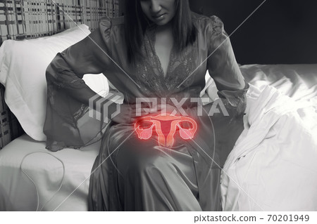 Have a stomach ache because implantation cramping 70201949