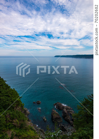 Blue Sea in Sanriku Fukko National Park / Tanohata Village, Iwate Prefecture Blue Sea in Sanriku Fukko National Park / Tanohata Village, Iwate Prefecture 70202682